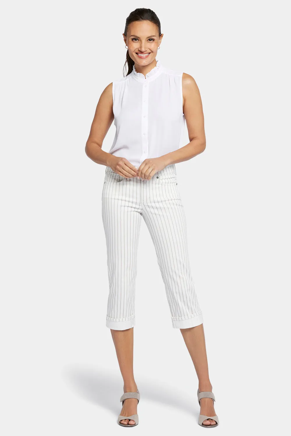 Marilyn Straight Crop Jeans - Beach Cruise Stripe sold by NYDJ product image thumbnail 4