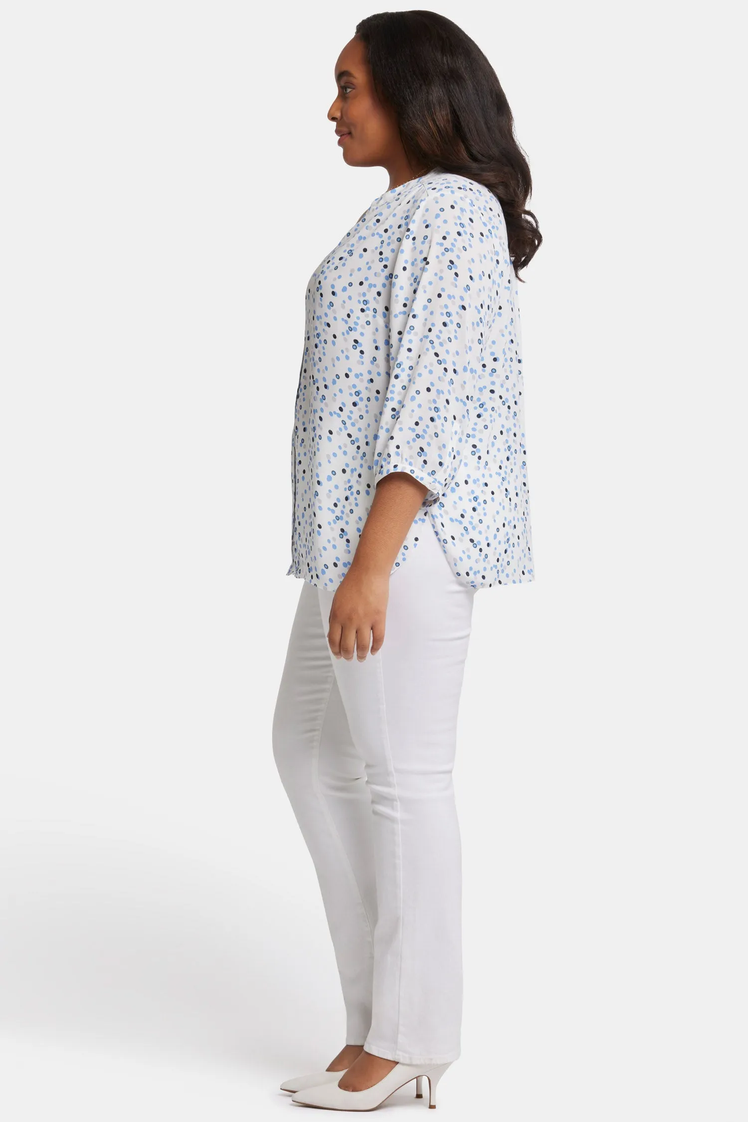Pintuck Blouse In Plus Size - Leyla Dots sold by NYDJ product image thumbnail 3