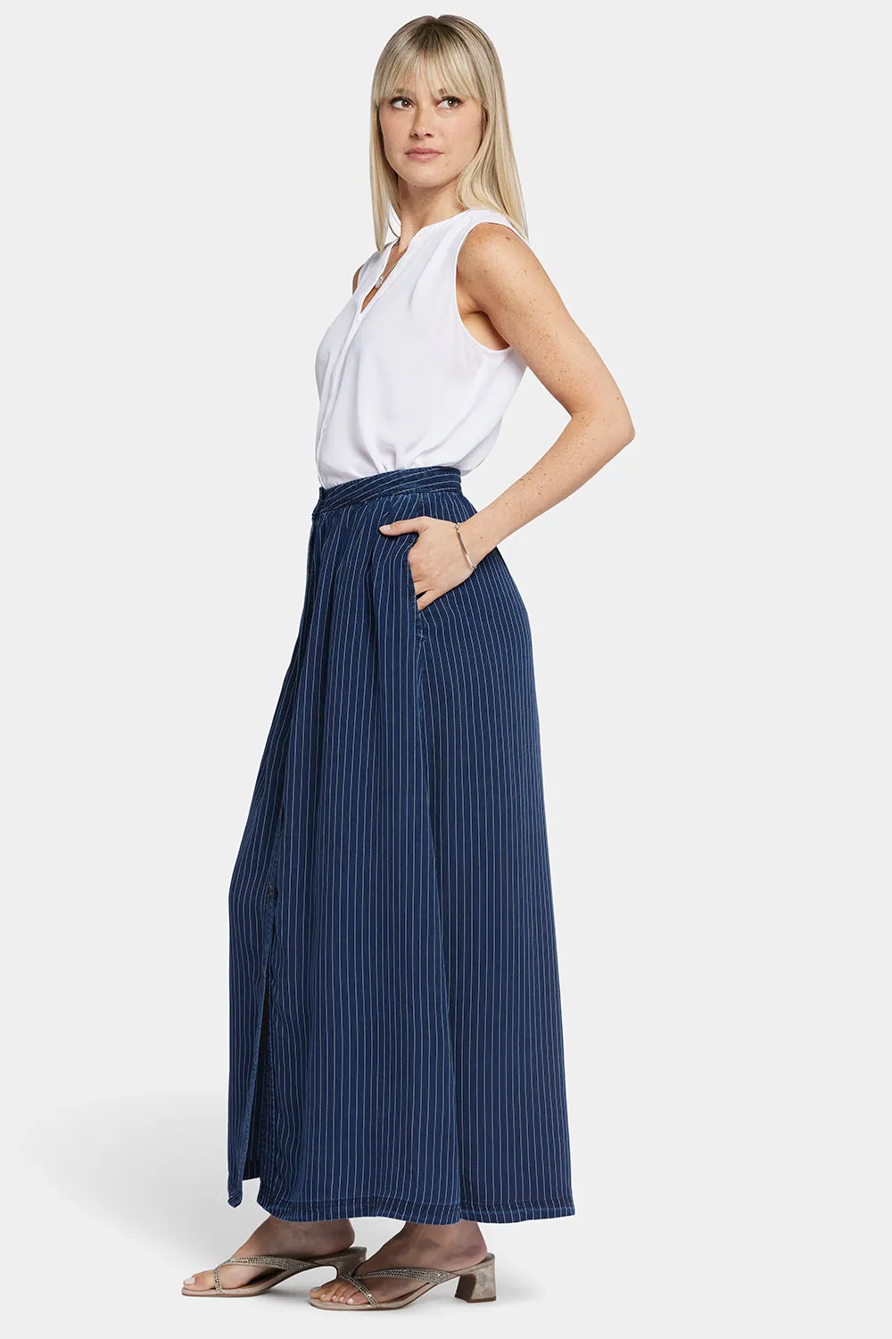 Button-Front Maxi Skirt - Dark Ocean sold by NYDJ product image thumbnail 5