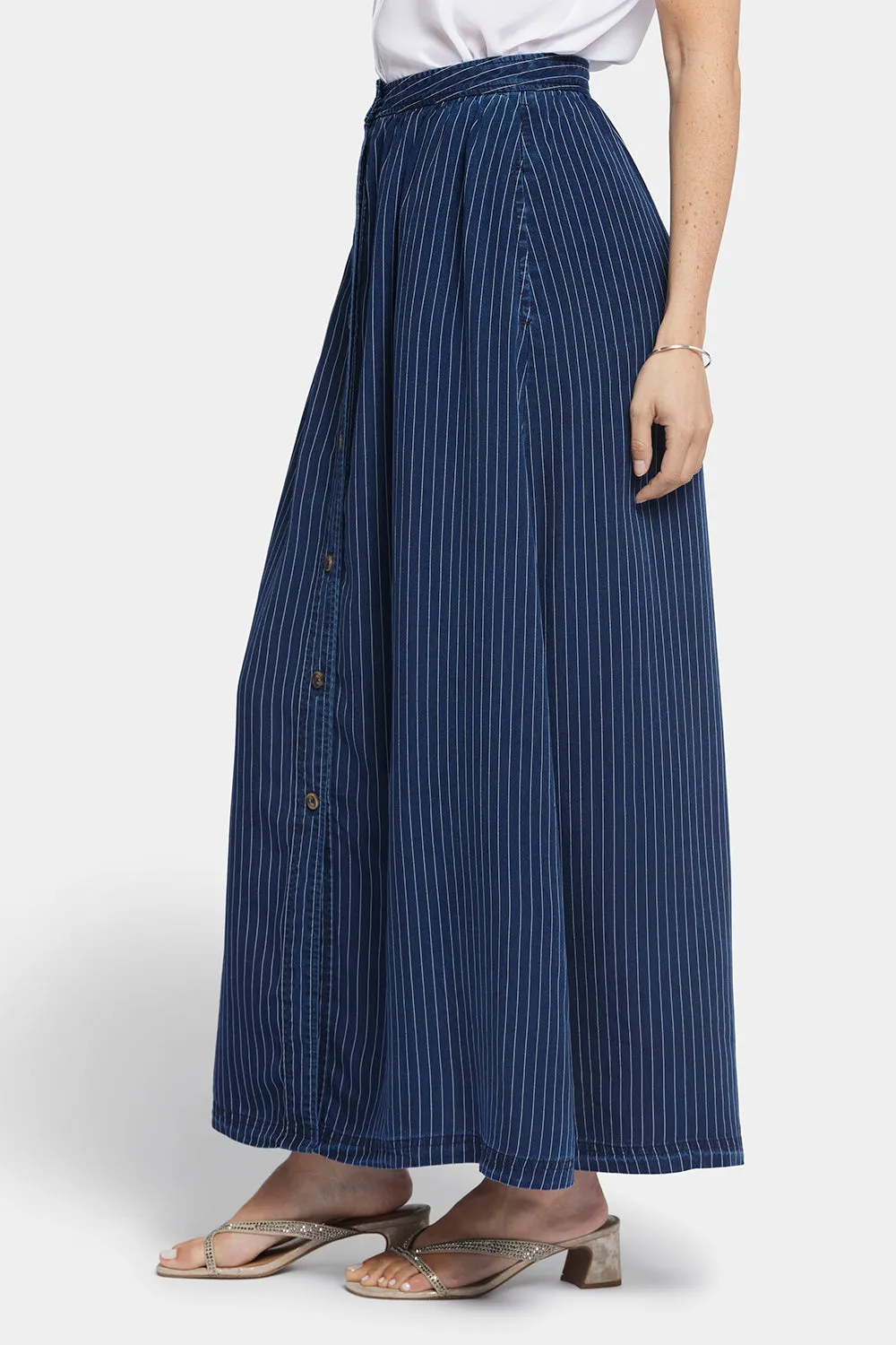Button-Front Maxi Skirt - Dark Ocean sold by NYDJ product image thumbnail 3