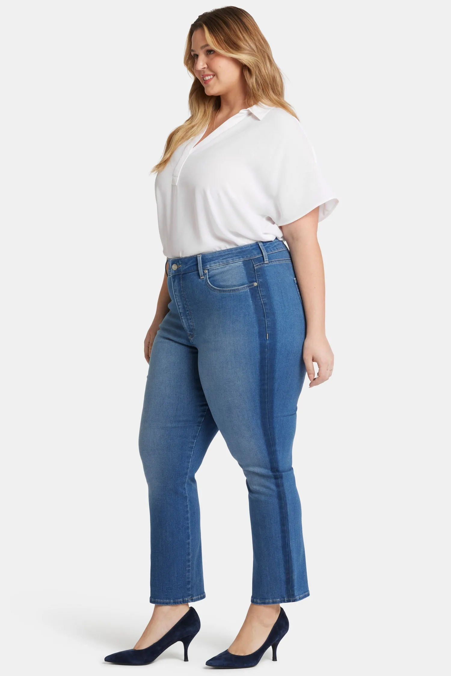 Marilyn Straight Ankle Jeans In Plus Size - Azure Wave sold by NYDJ product image thumbnail 5