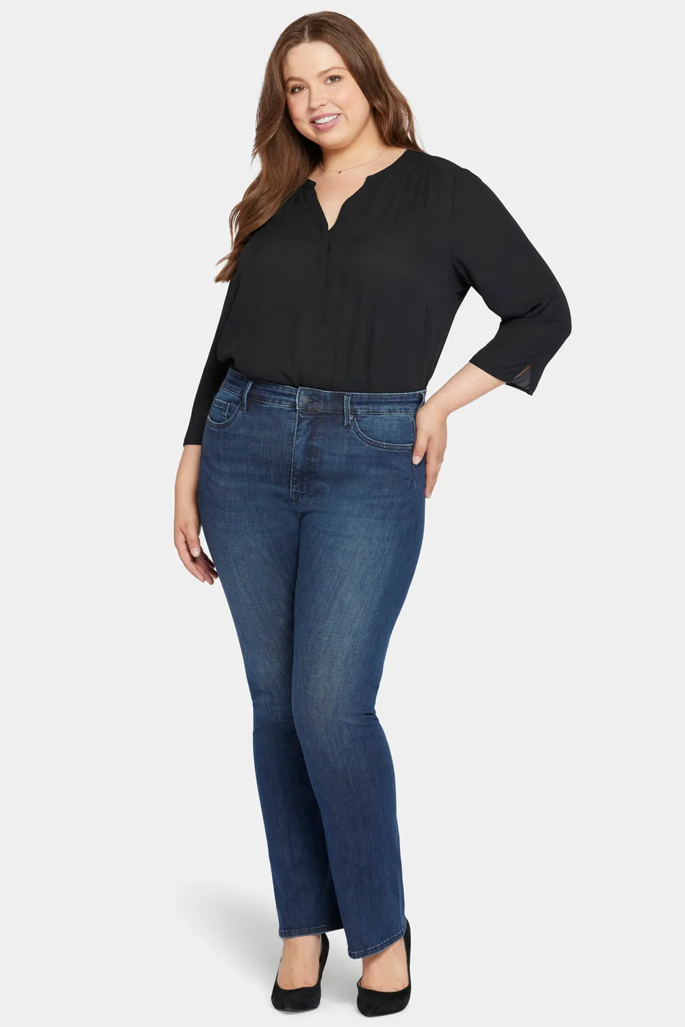 Le Silhouette Slim Bootcut Jeans In Long Inseam Plus Size - Precious sold by NYDJ product image thumbnail 4