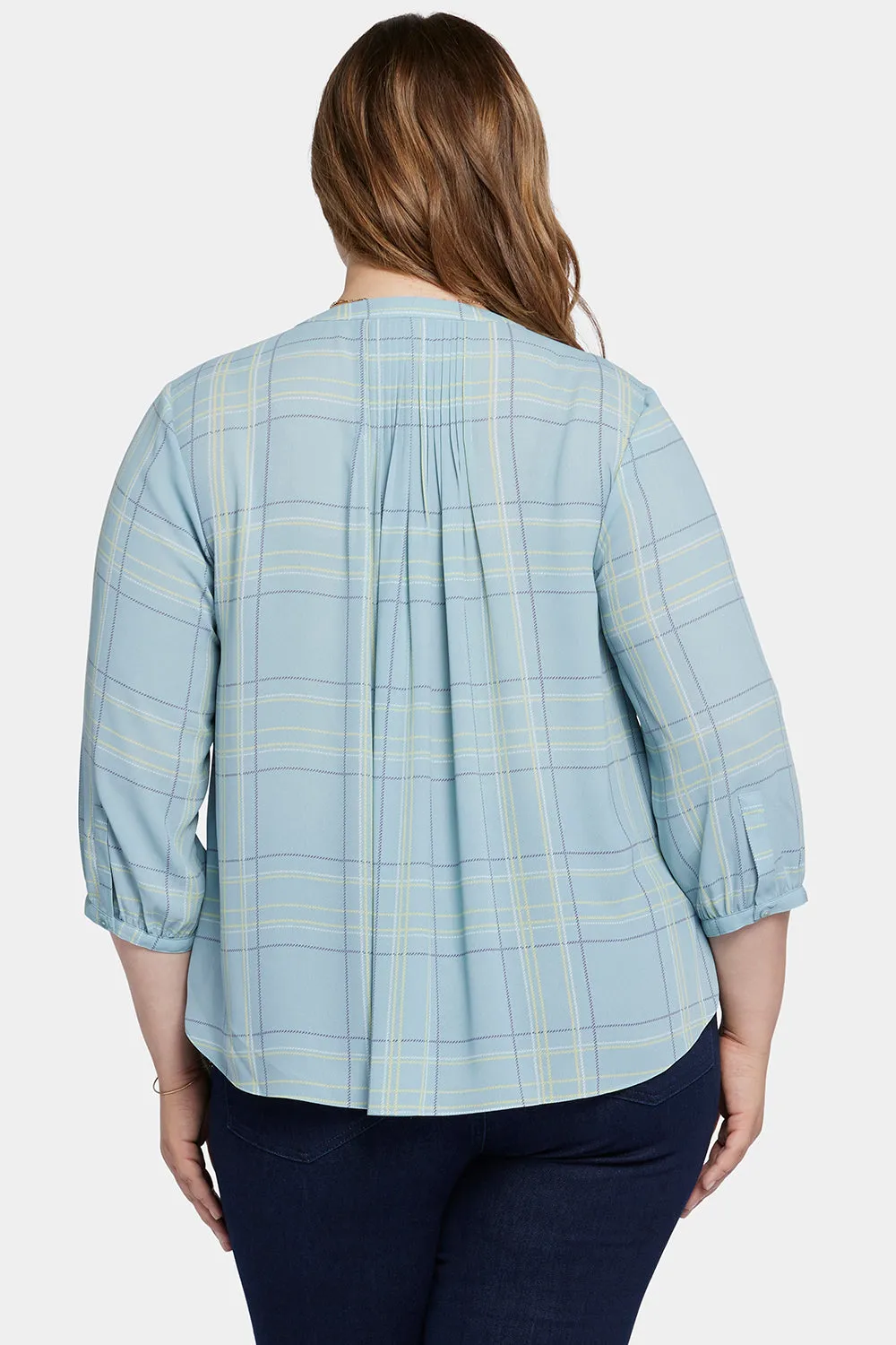 Pintuck Blouse In Plus Size - Wembley Plaid sold by NYDJ product image thumbnail 2
