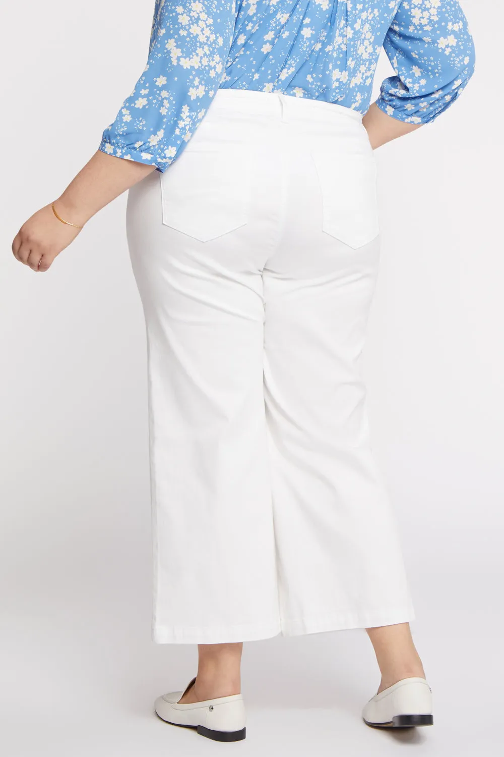 Teresa Wide Leg Ankle Jeans In Plus Size - Optic White sold by NYDJ product image thumbnail 2