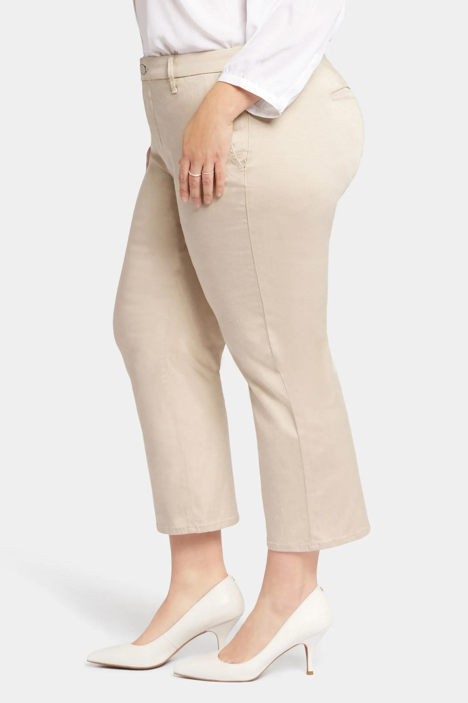 Piper Trouser Pants In Plus Size - Feather sold by NYDJ product image thumbnail 3