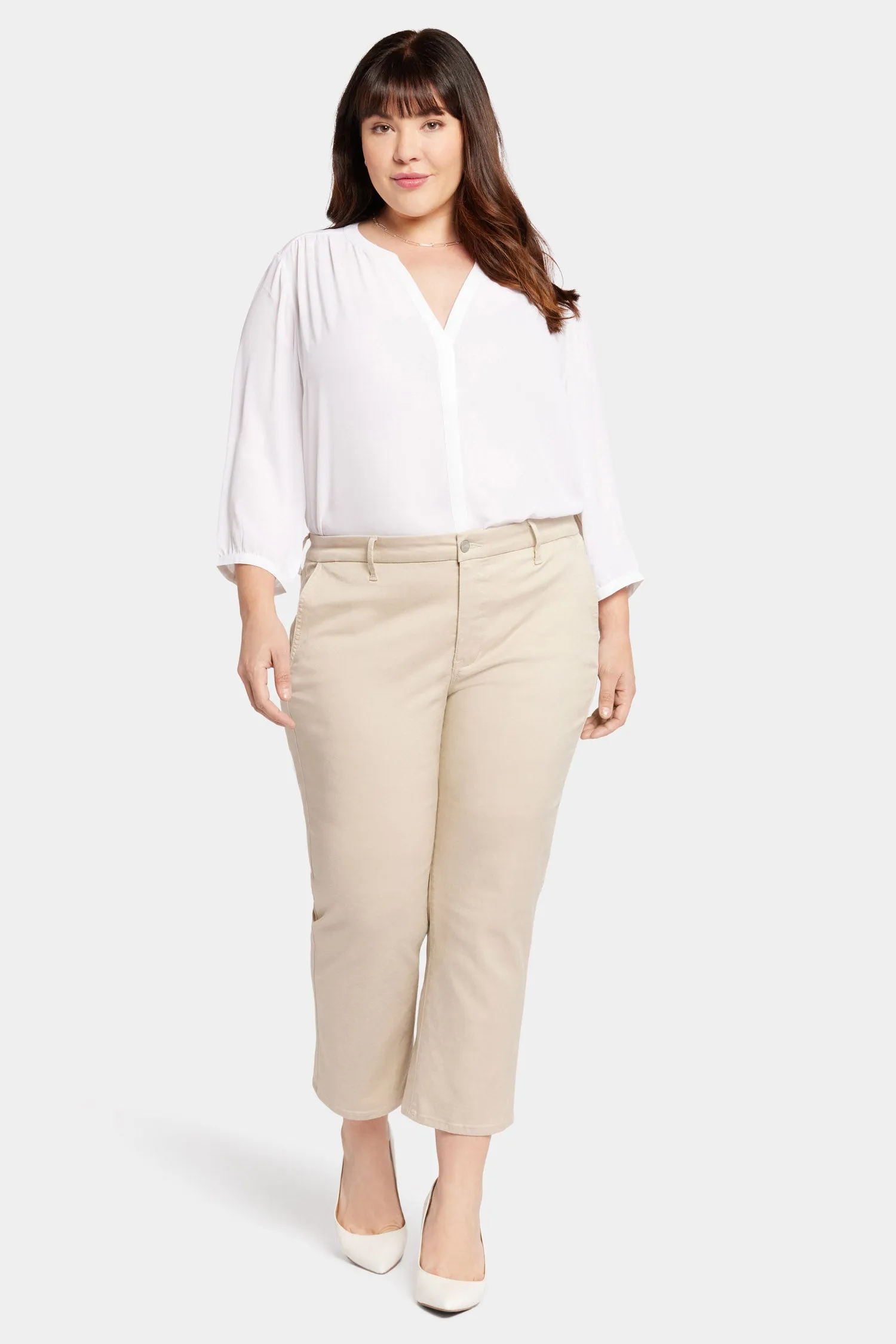 Piper Trouser Pants In Plus Size - Feather sold by NYDJ product image thumbnail 4
