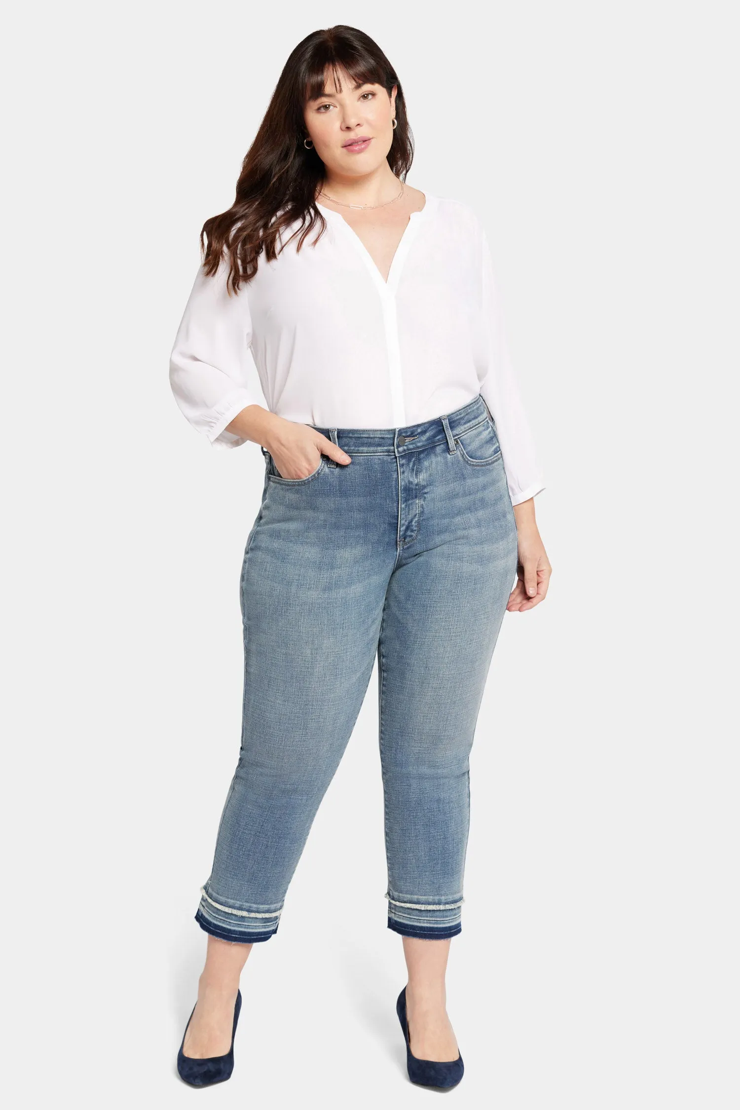 Marilyn Straight Ankle Jeans In Plus Size - Fantasy sold by NYDJ product image thumbnail 4