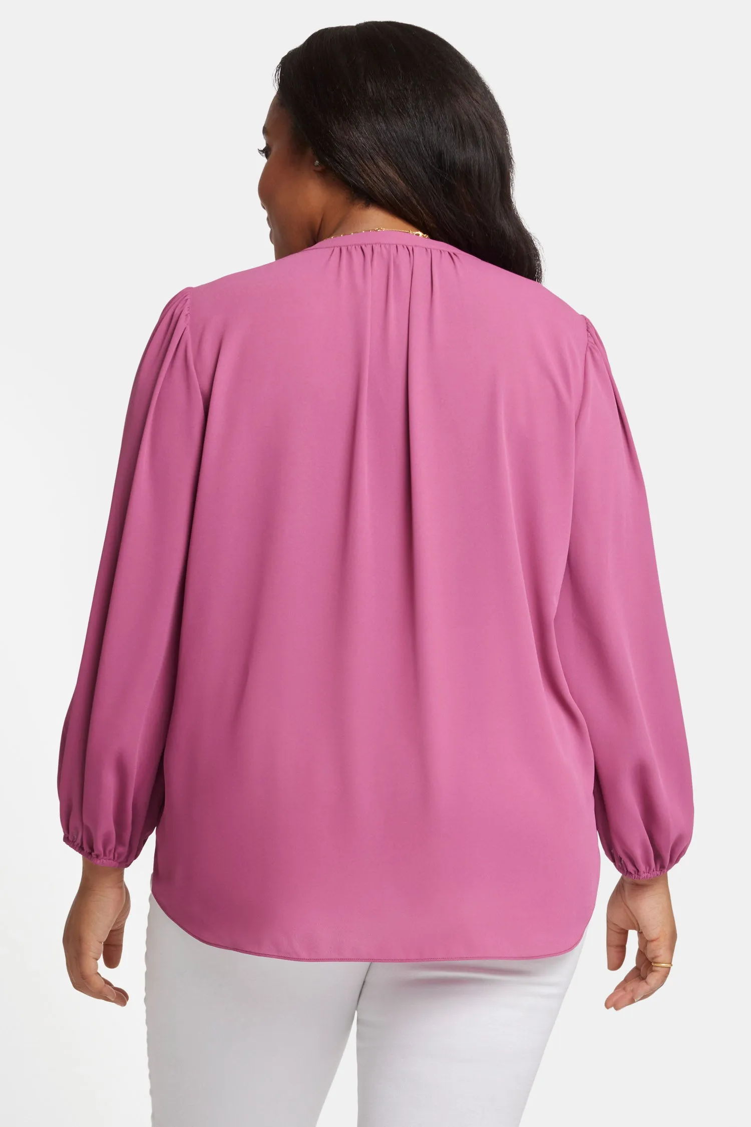 Puff Sleeve Popover Top In Plus Size - Mauve Haze sold by NYDJ product image thumbnail 2