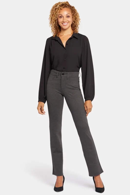 Marilyn Straight Pants In Petite - Charcoal Heathered sold by NYDJ