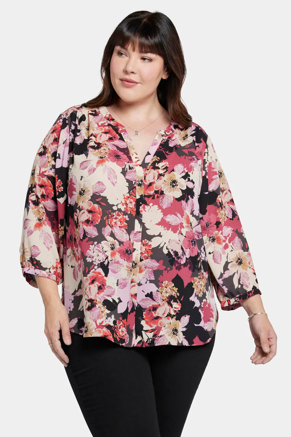 Pintuck Blouse In Plus Size - Helena sold by NYDJ product image thumbnail 4