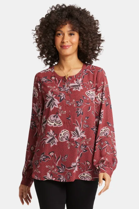 Simone Blouse - Rosa Blooms sold by NYDJ