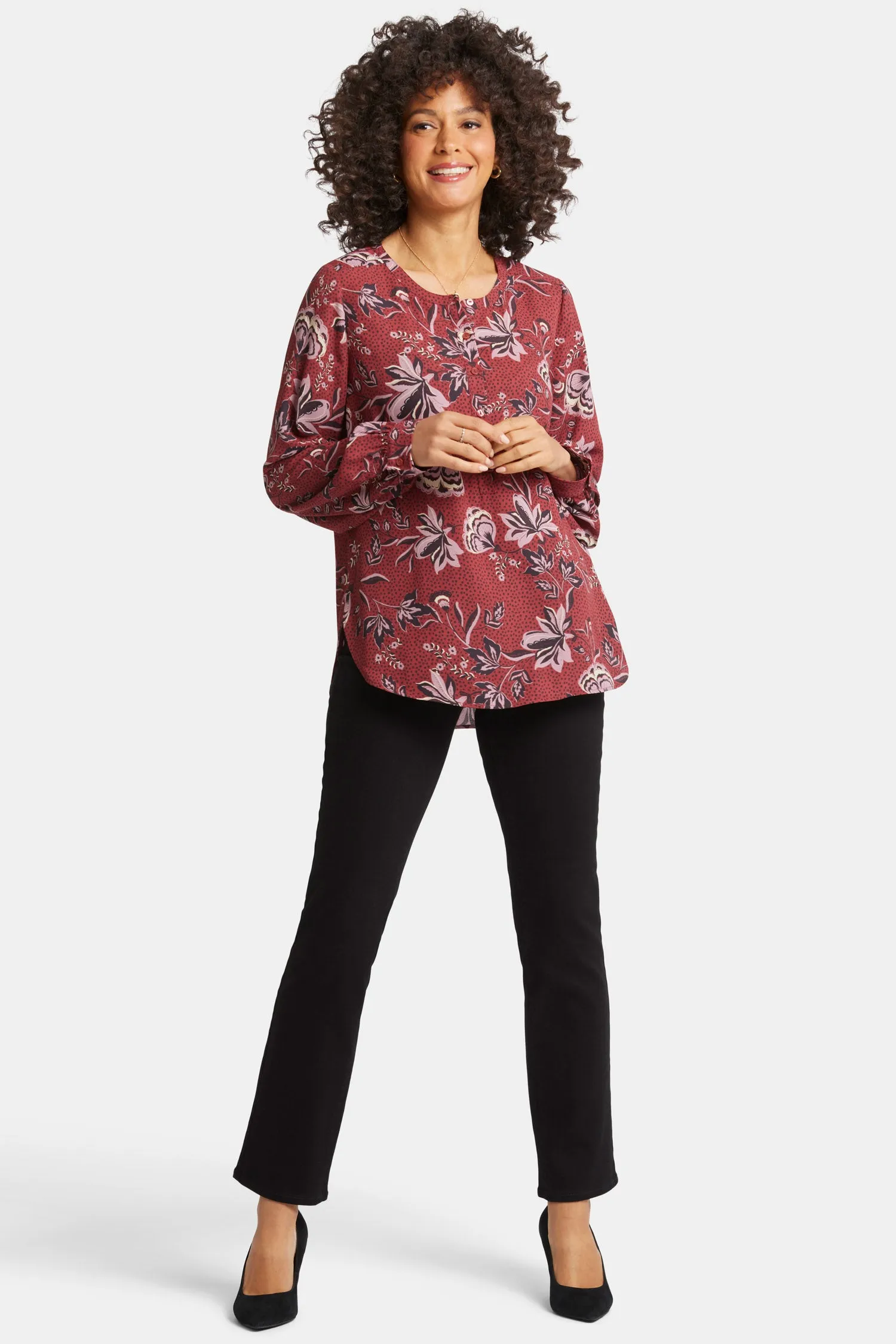 Simone Blouse - Rosa Blooms sold by NYDJ product image thumbnail 5