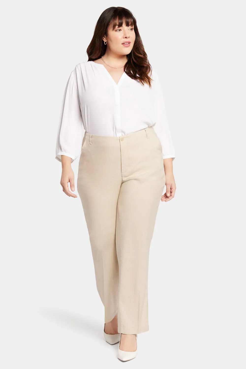 Marilyn Straight Pants In Plus Size - Feather sold by NYDJ product image thumbnail 4