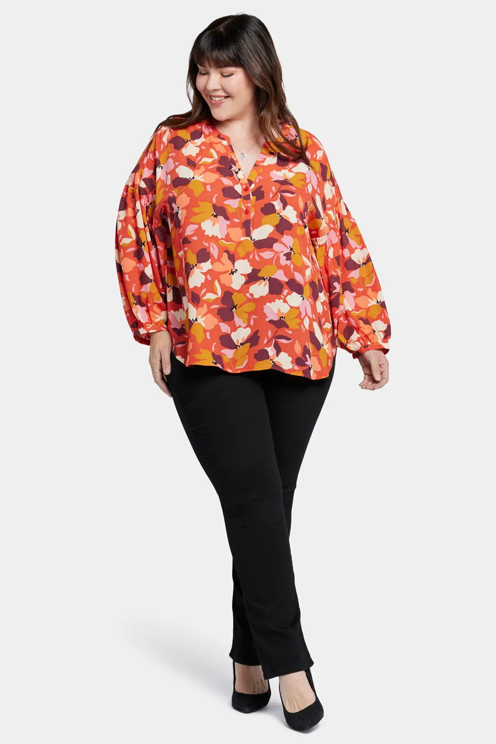 Paulina Peasant Blouse In Plus Size - Gingervale sold by NYDJ product image thumbnail 5