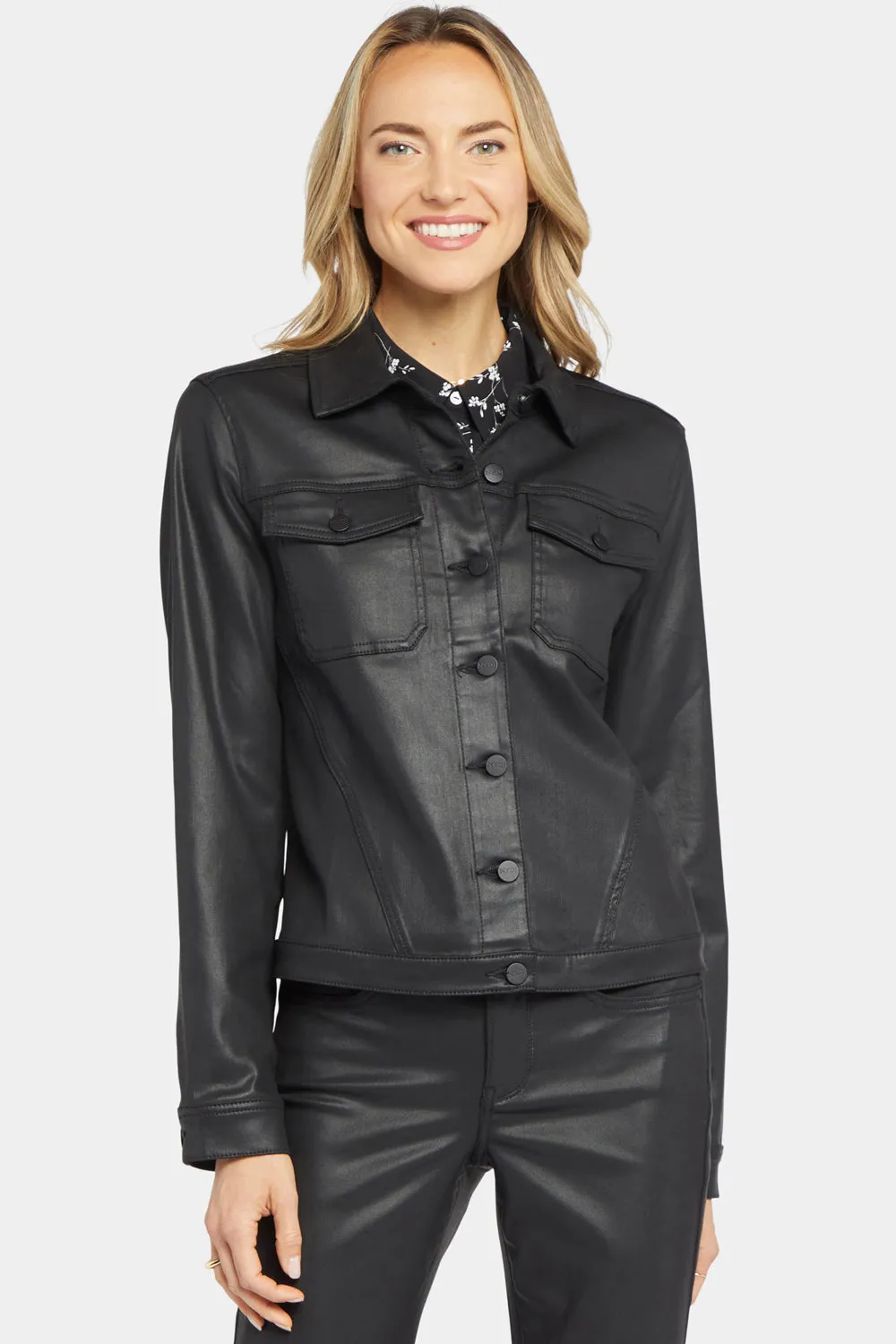 Coated Denim Jacket - Black Coated sold by NYDJ product image thumbnail 4