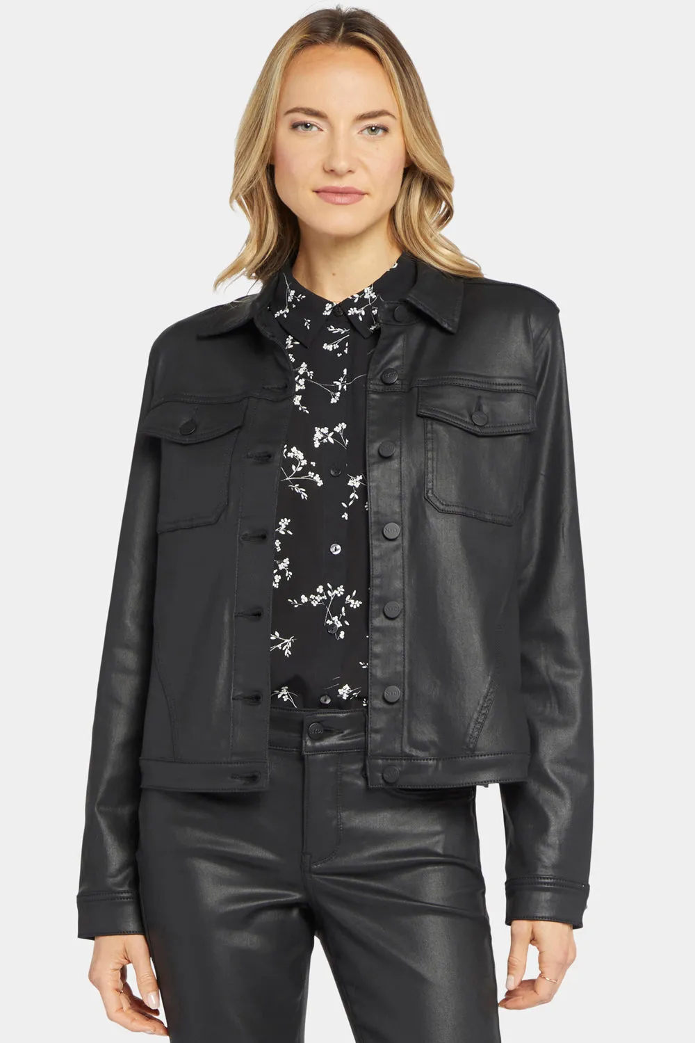 Coated Denim Jacket - Black Coated sold by NYDJ