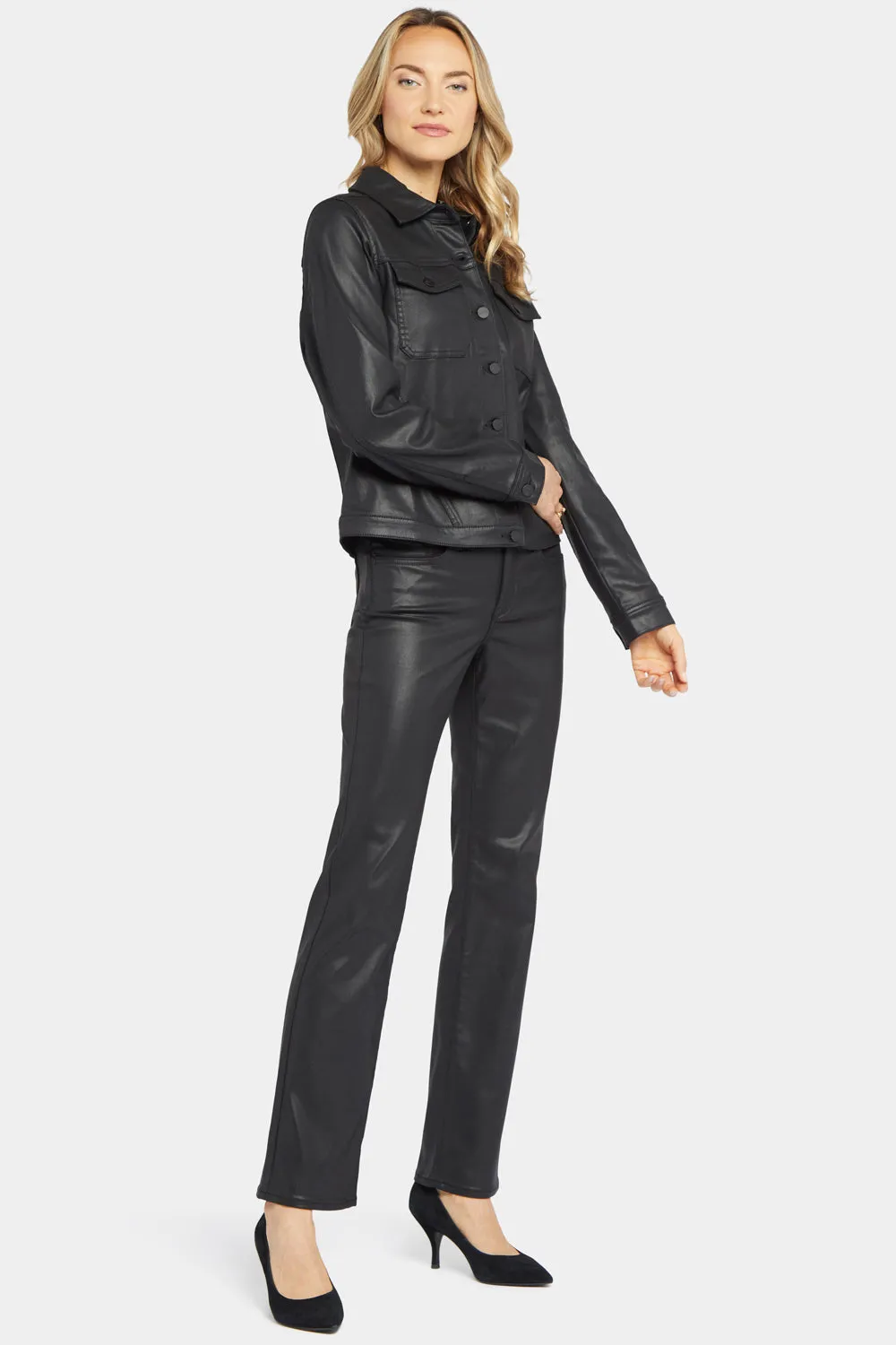 Coated Denim Jacket - Black Coated sold by NYDJ product image thumbnail 5