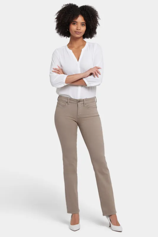 Marilyn Straight Jeans In Petite - Saddlewood sold by NYDJ