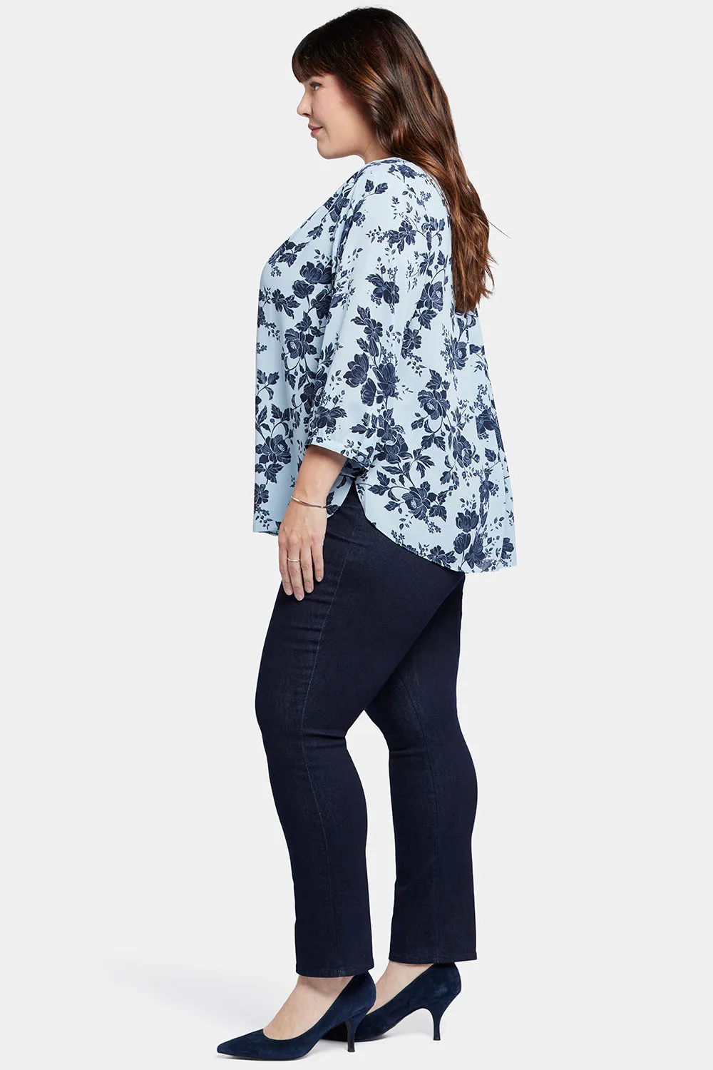 Pintuck Blouse In Plus Size - Rosemary Petals sold by NYDJ product image thumbnail 3