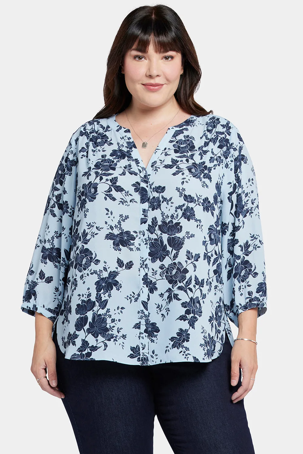 Pintuck Blouse In Plus Size - Rosemary Petals sold by NYDJ product image thumbnail 4