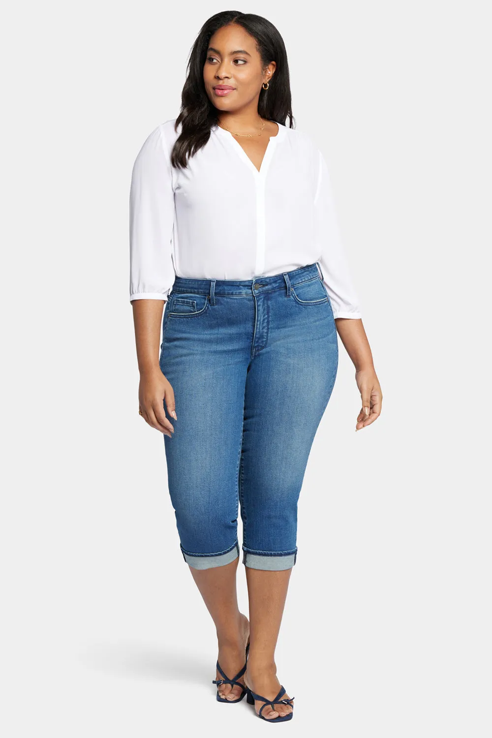 Marilyn Straight Crop Jeans In Plus Size - Windfall sold by NYDJ
