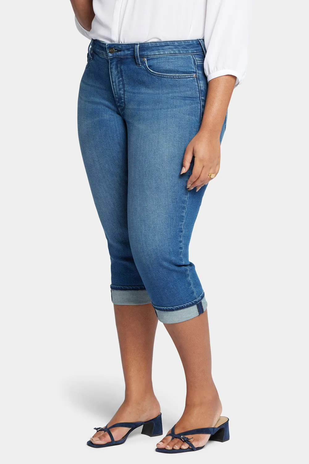Marilyn Straight Crop Jeans In Plus Size - Windfall sold by NYDJ product image thumbnail 3