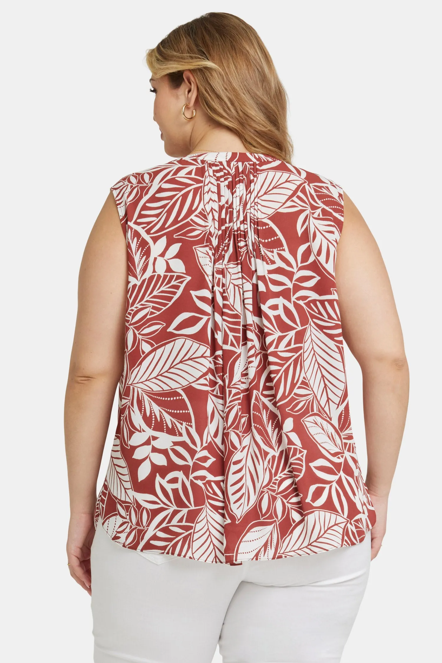 Sleeveless Pintuck Blouse In Plus Size - Arianna sold by NYDJ product image thumbnail 2