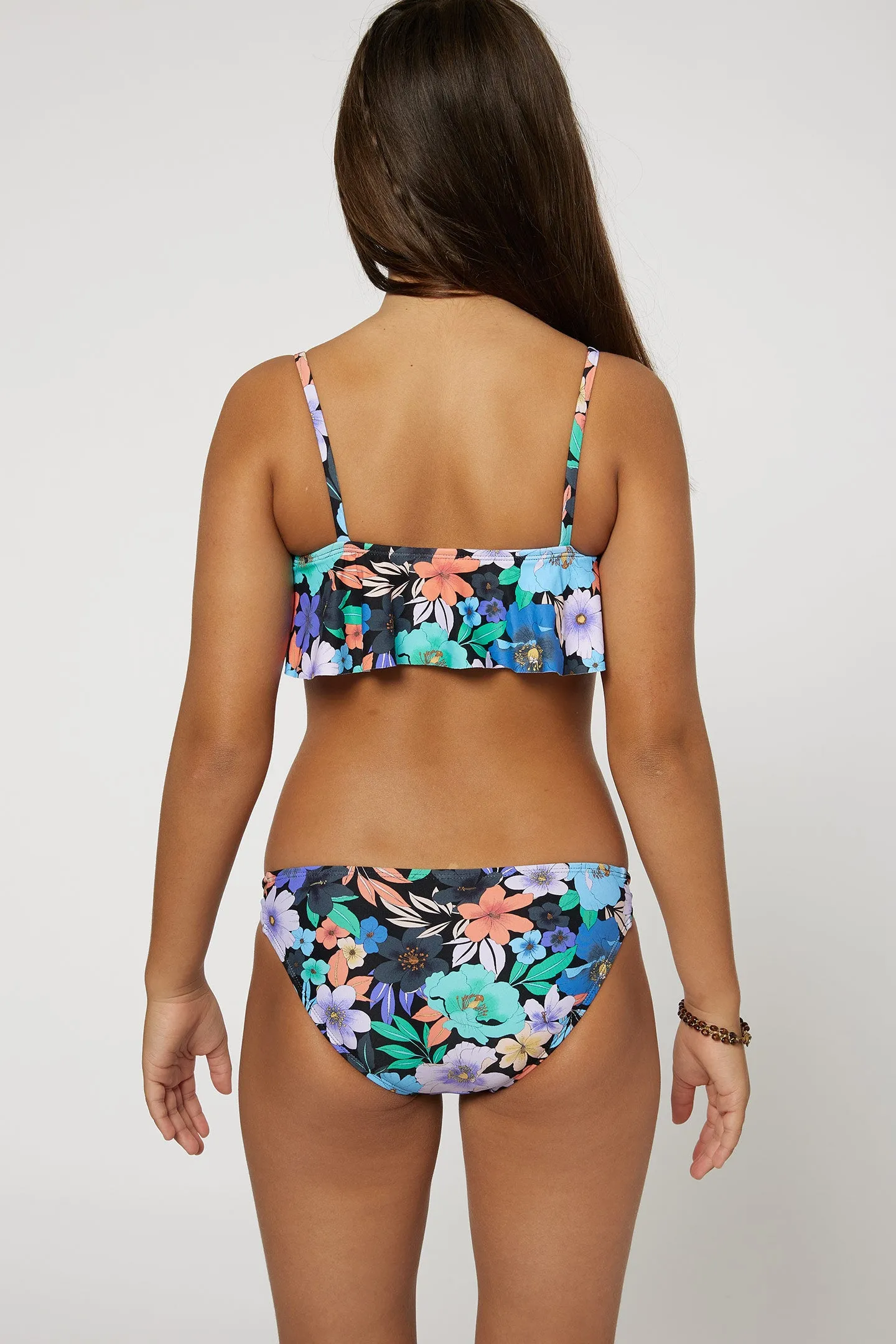 GIRL'S ABBIE FLORAL RUFFLE BRALETTE SWIM SET sold by O'Neill product image thumbnail 5