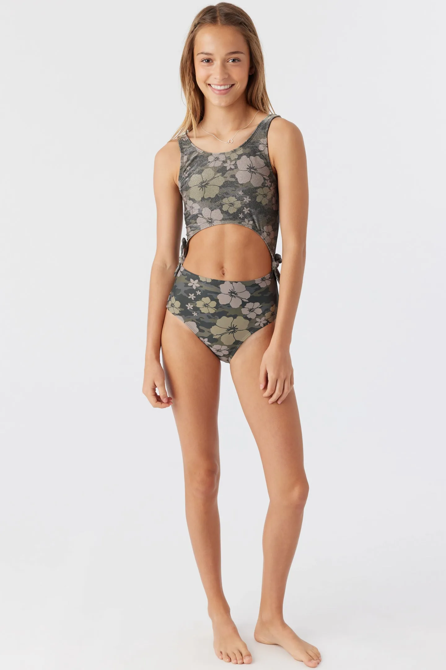 GIRL'S HIBISCUS CAMO KNOT ONE-PIECE sold by O'Neill product image thumbnail 3