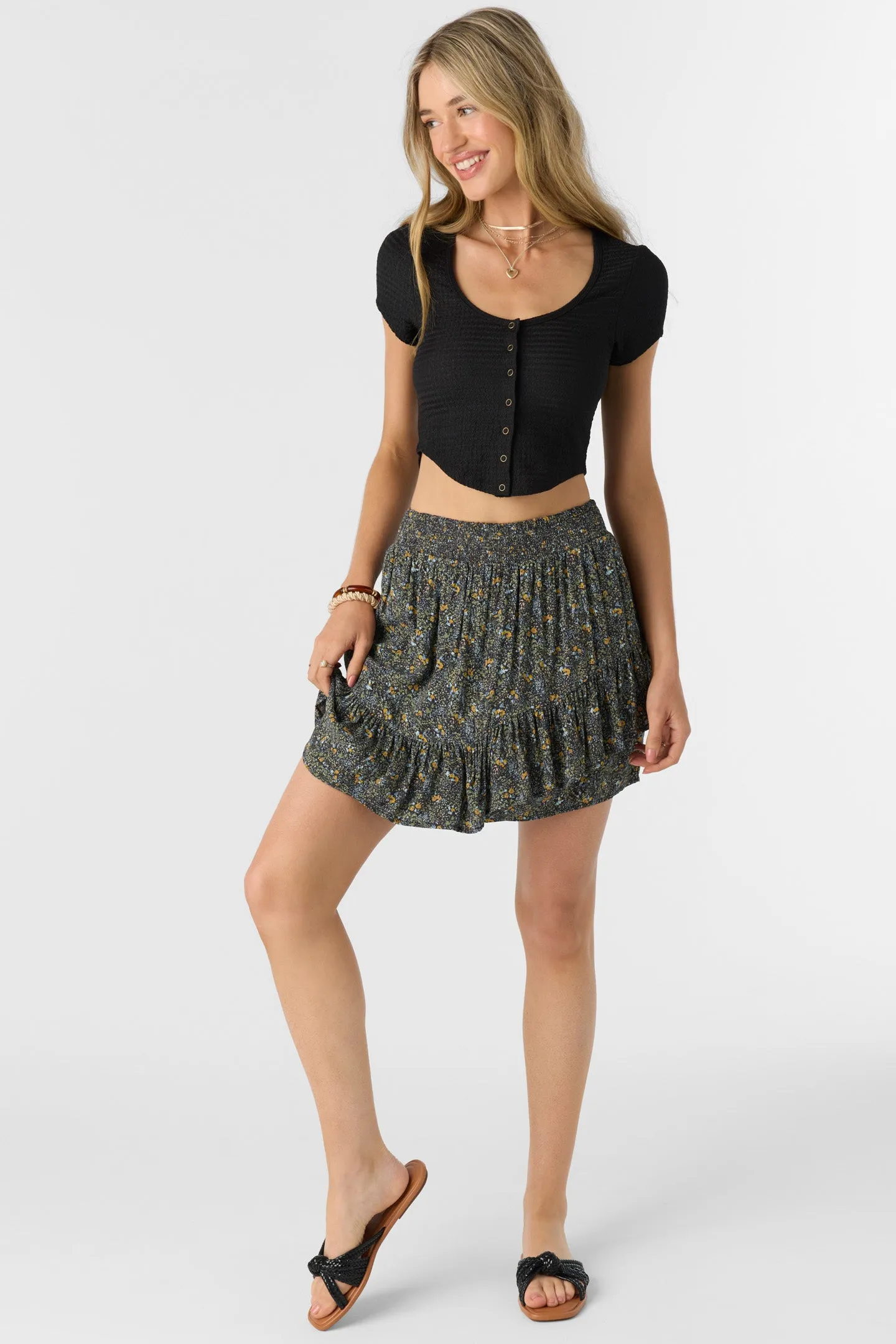 ELLA AVA DITSY TIERED MINI SKIRT sold by O'Neill product image thumbnail 3