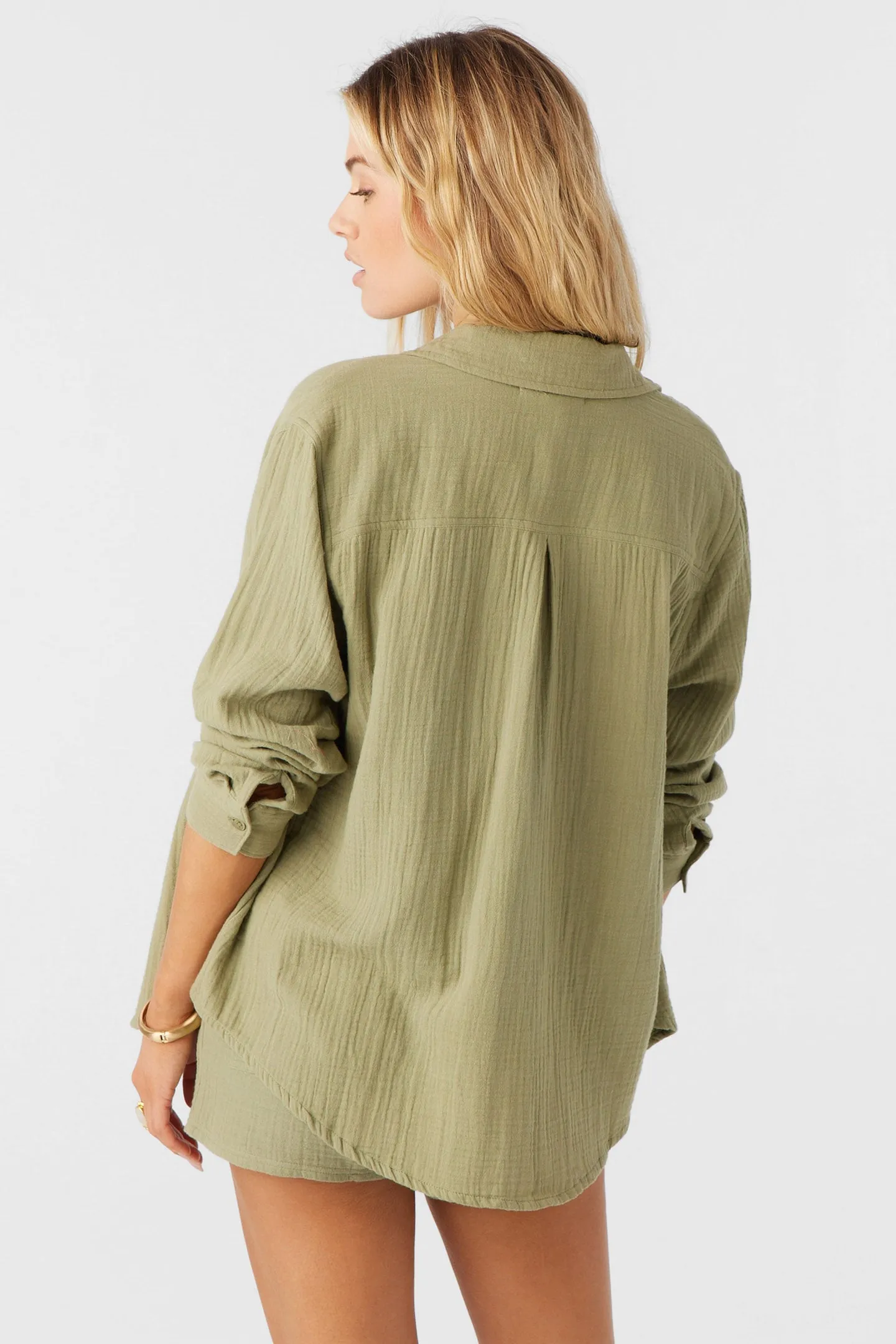 LENI CRINKLE DOUBLE GAUZE BUTTON DOWN SHIRT sold by O'Neill product image thumbnail 4