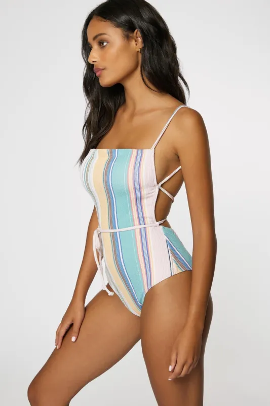 BAJA STRIPE RIB TEXTURE MARBELLA CHEEKY ONE PIECE sold by O'Neill