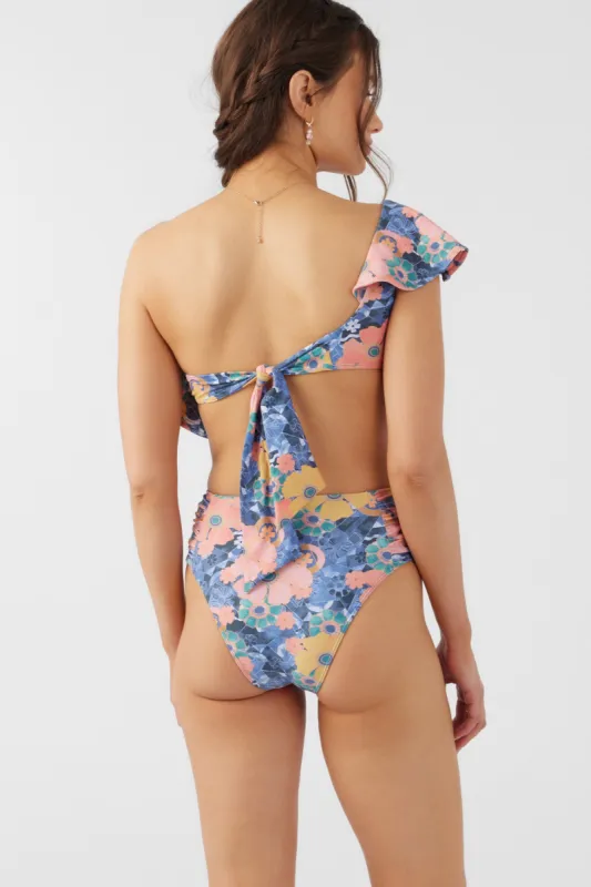 JADIA FLORAL LONG BEACH HIGH WAIST CHEEKY BOTTOMS sold by O'Neill