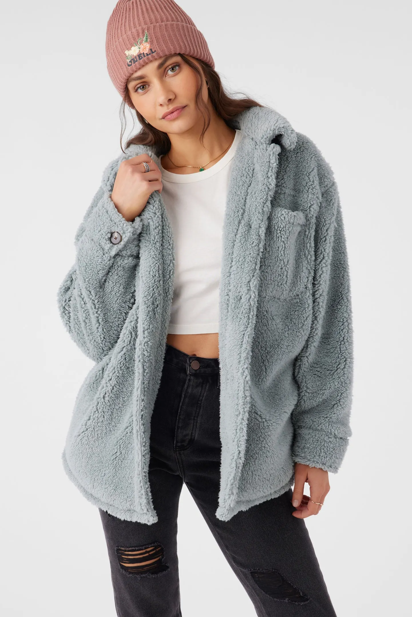 Heath High Pile Oversized Fleece Jacket sold by O'Neill product image thumbnail 4