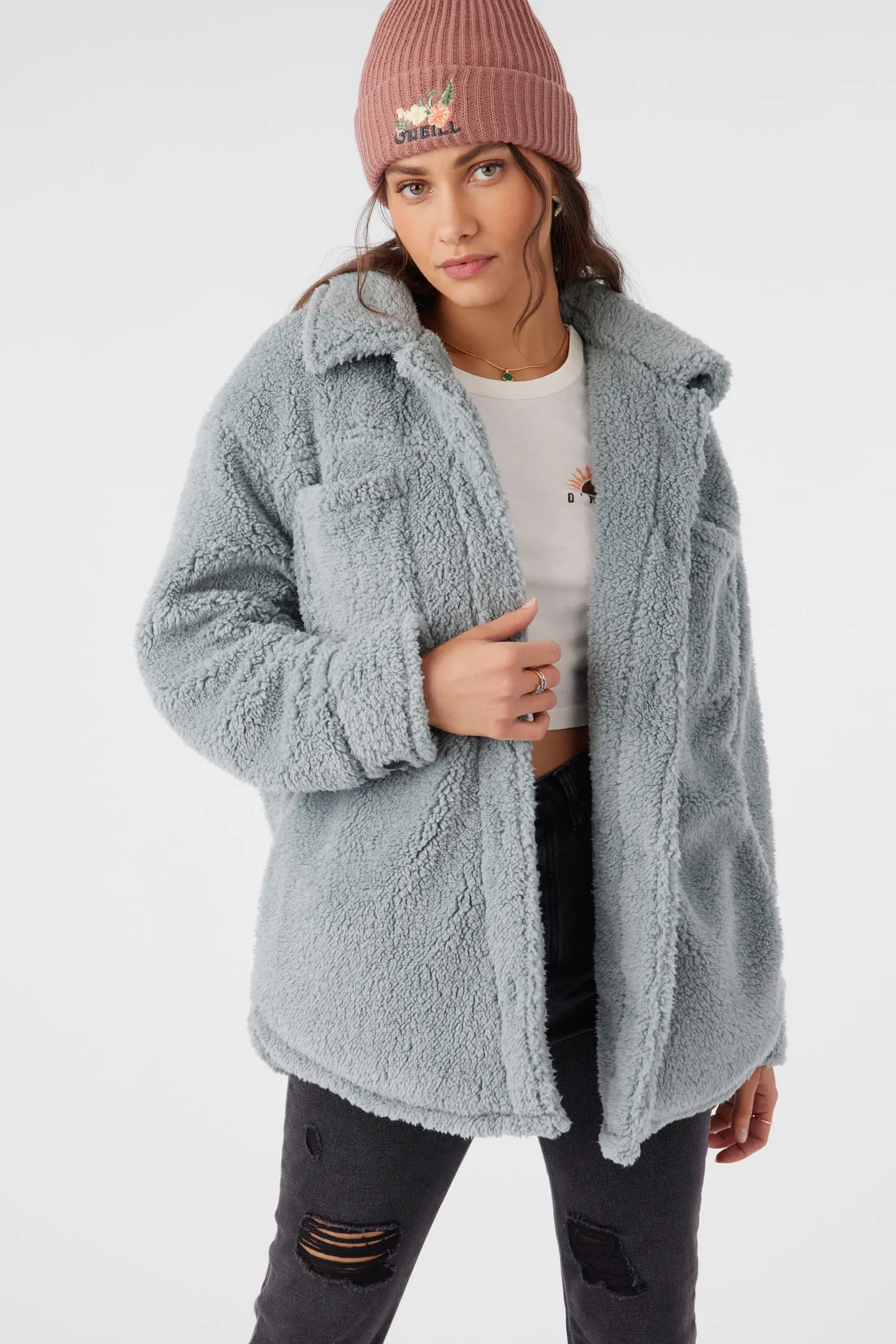 Heath High Pile Oversized Fleece Jacket sold by O'Neill