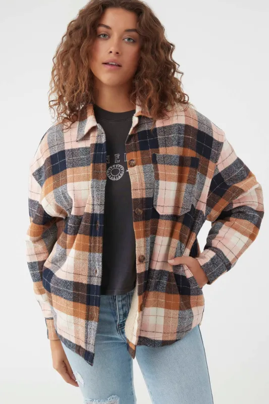 PETRINA FLANNEL SHIRT JACKET sold by O'Neill