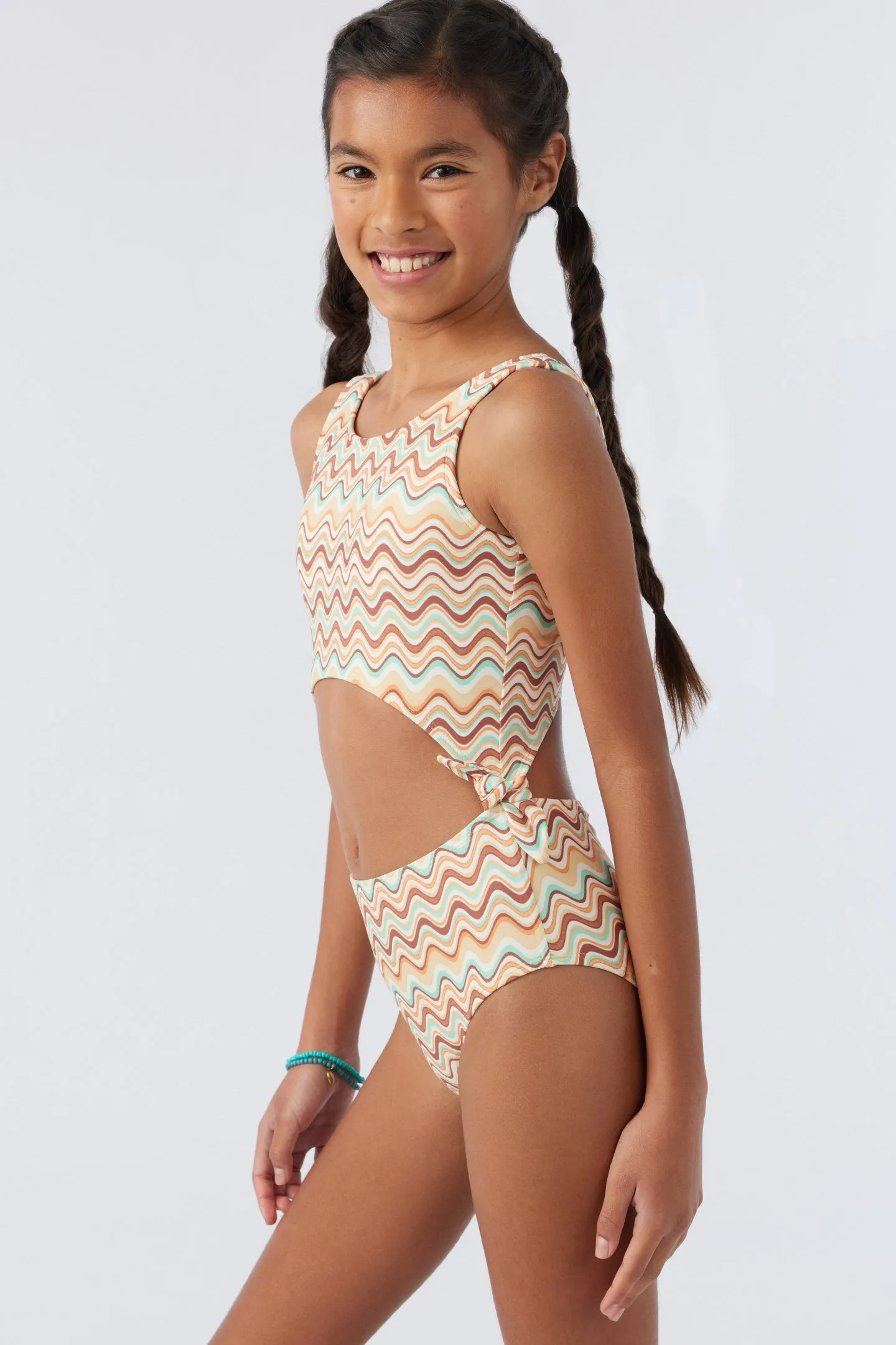 GIRL'S LAGOON STRIPE CUT OUT ONE-PIECE sold by O'Neill product image thumbnail 4