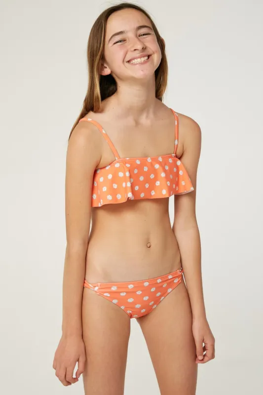 GIRL'S ASTER DAISY RUFFLE TOP SWIM SET sold by O'Neill