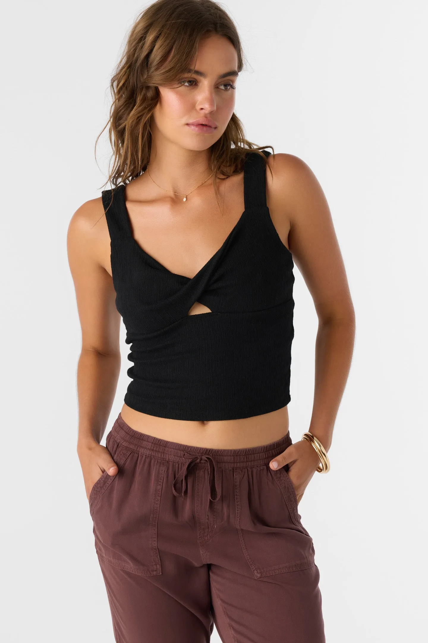 JAYDE TWIST KNIT TANK TOP sold by O'Neill product image thumbnail 4