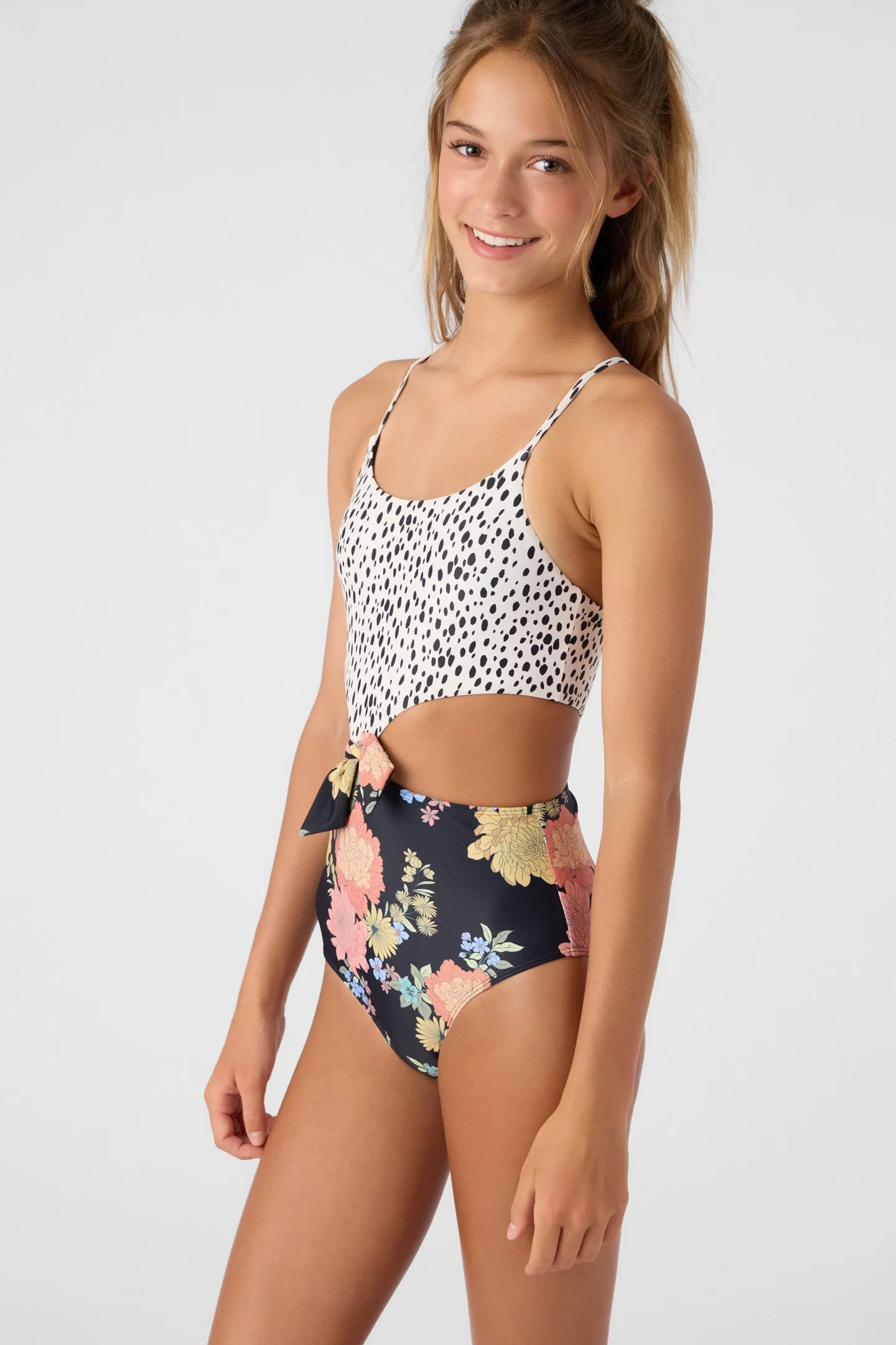GIRL'S KALI FLORAL KNOT FRONT ONE PIECE sold by O'Neill product image thumbnail 4