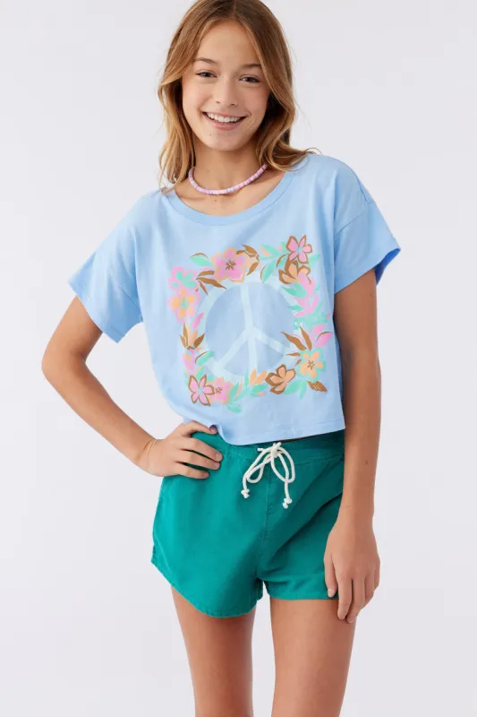 GIRL'S PEACE ON SURF TEE sold by O'Neill