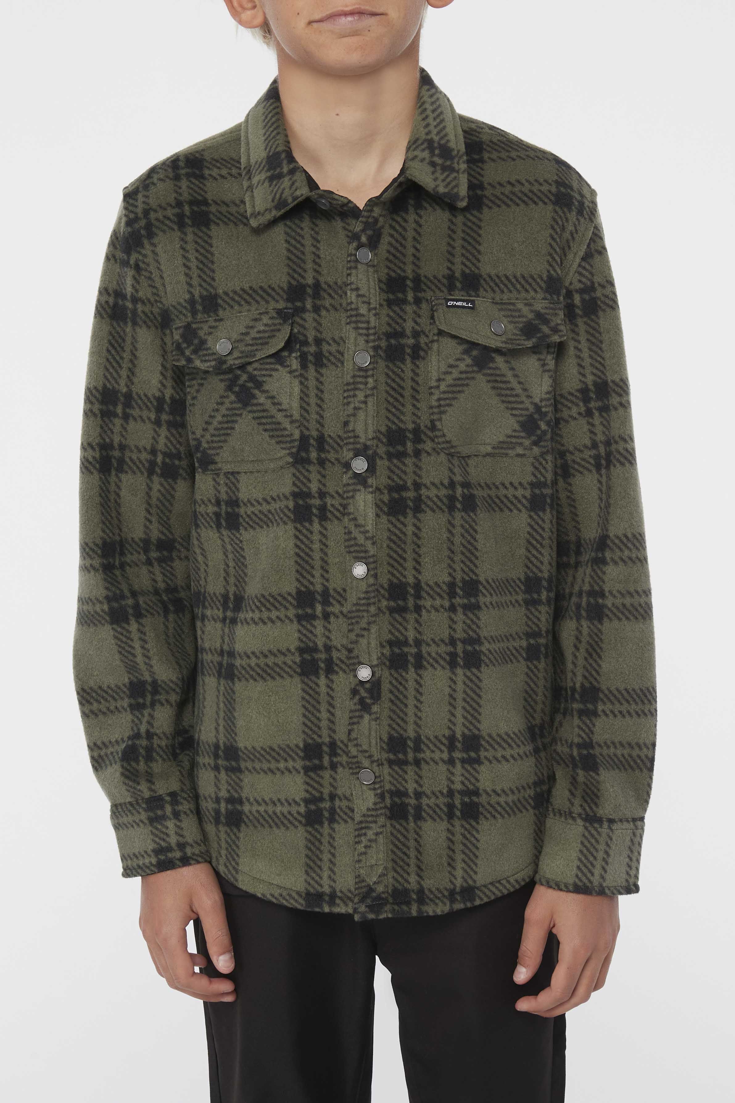 BOY'S GLACIER PLAID SUPERFLEECE FLANNEL SHIRT sold by O'Neill product image thumbnail 4