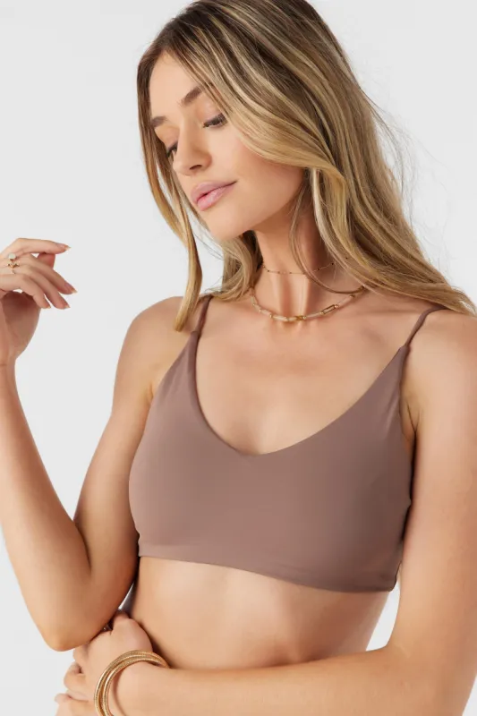 SALTWATER SOLIDS MIDDLES LONGLINE BRALETTE TOP sold by O'Neill