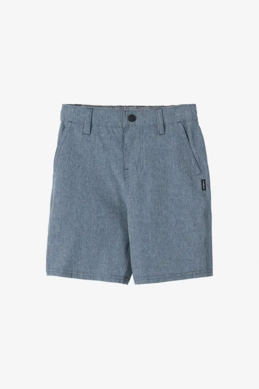 LITTLE BOY'S RESERVE HEATHER HYBRID SHORTS sold by O'Neill