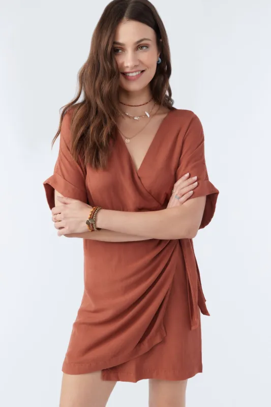 EMILEE WRAP SHORT DRESS sold by O'Neill