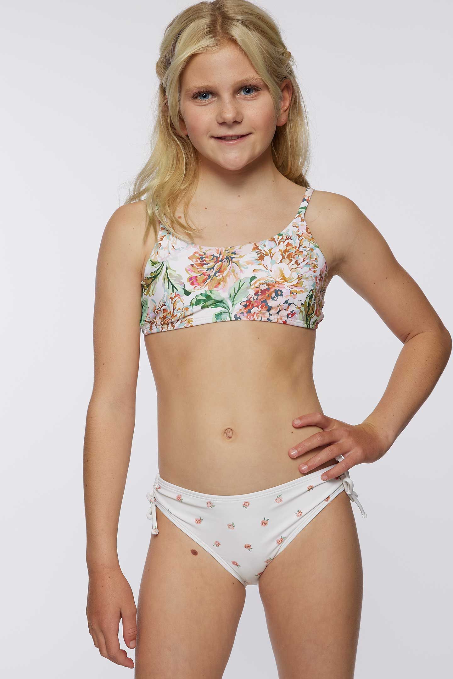 GIRL'S ARDEN FLORAL SCOOP BRALETTE SWIM SET sold by O'Neill