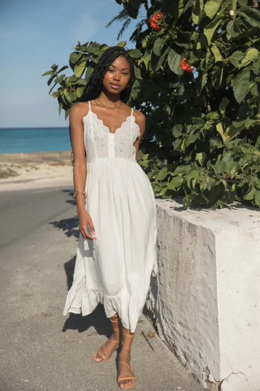 SHIBA EMBROIDERED MIDI DRESS sold by O'Neill