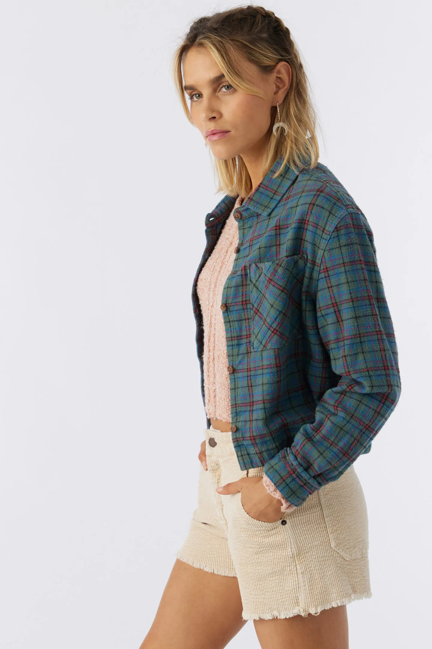 PIPPA CROP FLANNEL TOP sold by O'Neill product image thumbnail 5
