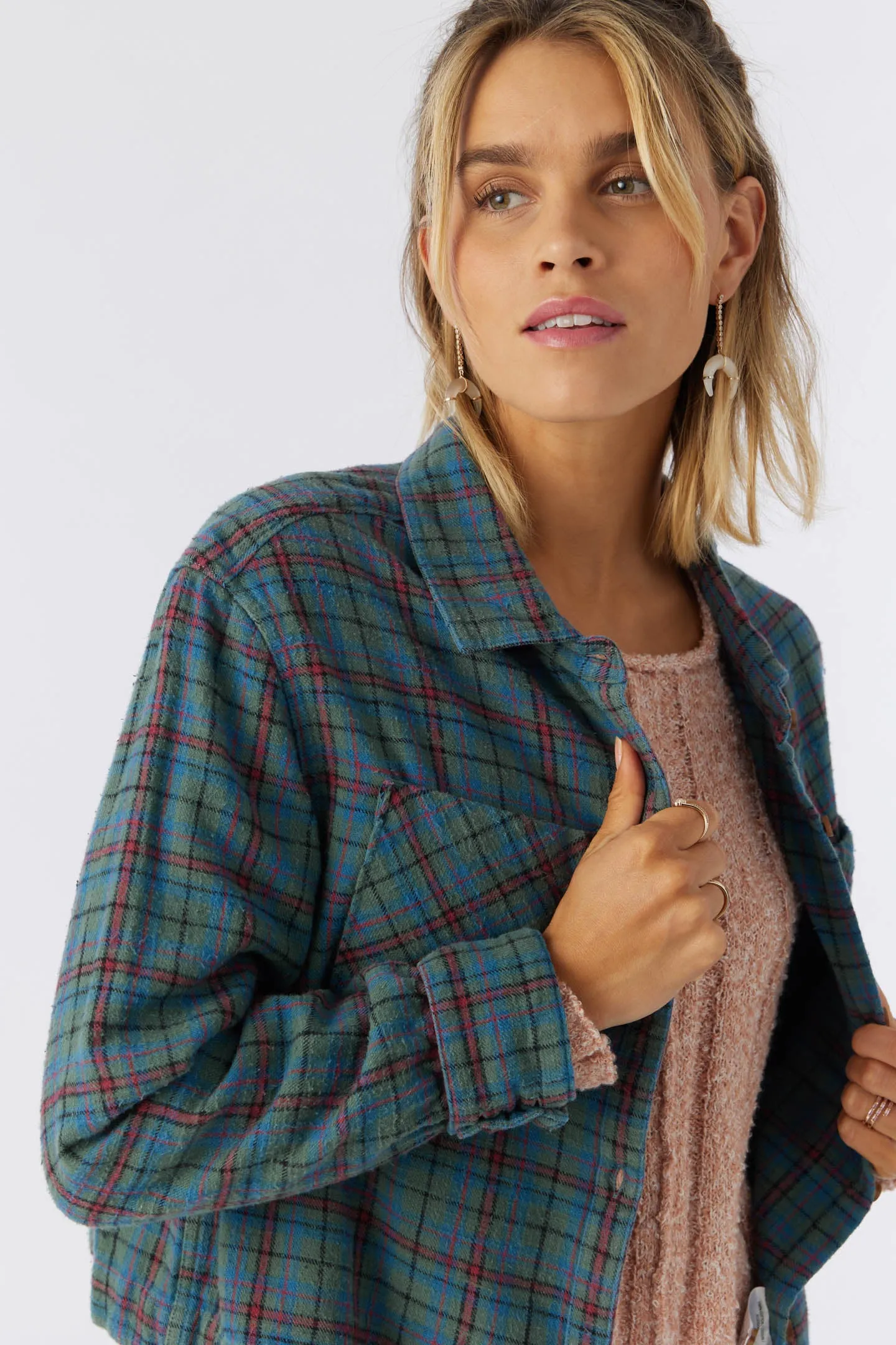 PIPPA CROP FLANNEL TOP sold by O'Neill product image thumbnail 4