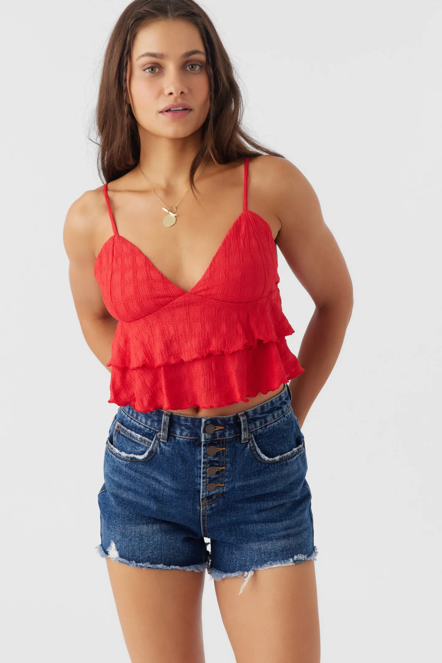 CHLOEY TEXTURED KNIT TIERED TANK TOP sold by O'Neill product image thumbnail 2